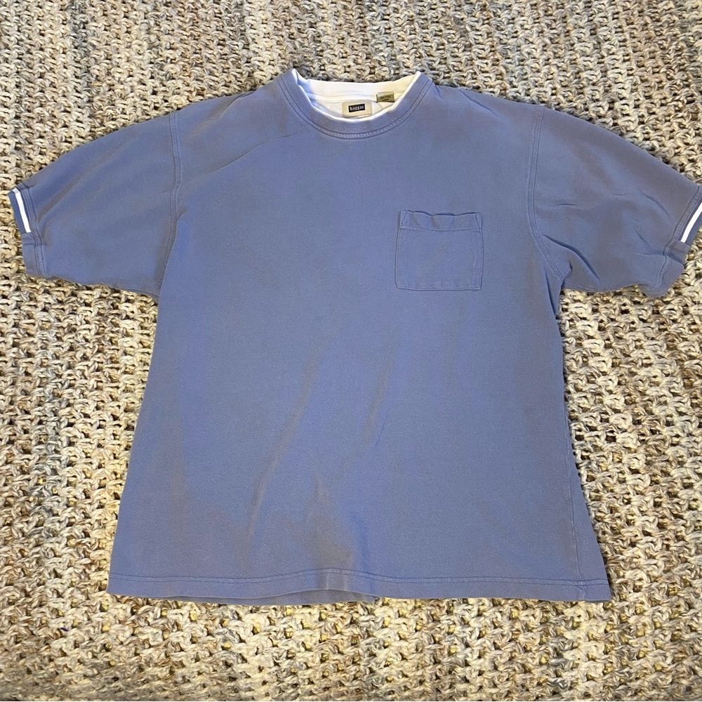 Haggar 100% Cotton Classic Blue Polo Shirt